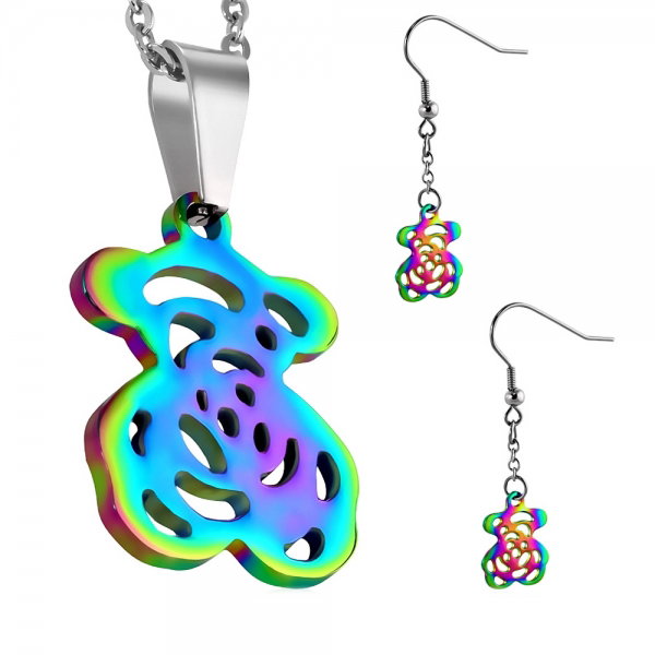 Set inox cu ursuleti multicolori [1]